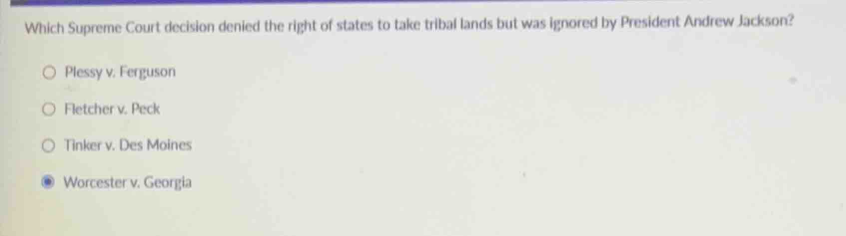 which supreme court decision denied the right of states to take tribal …