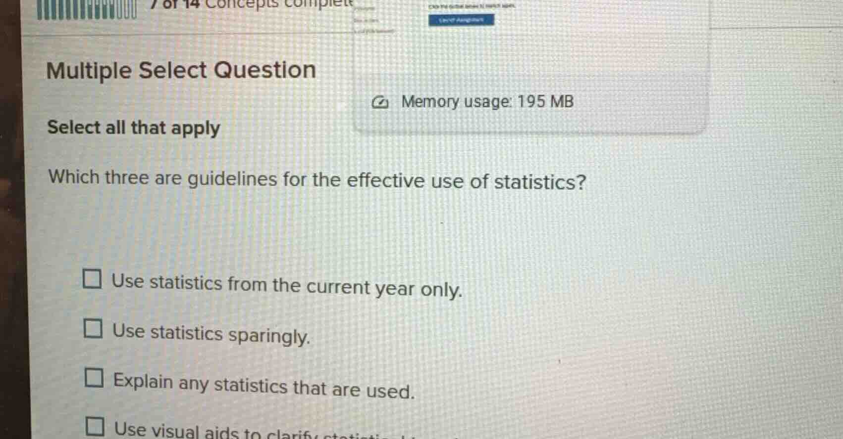 multiple select question select all that apply which three are guidelin…