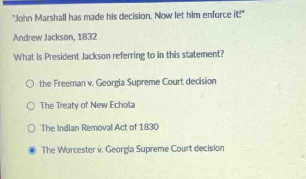 \john marshall has made his decision. now let him enforce it!\ andrew j…