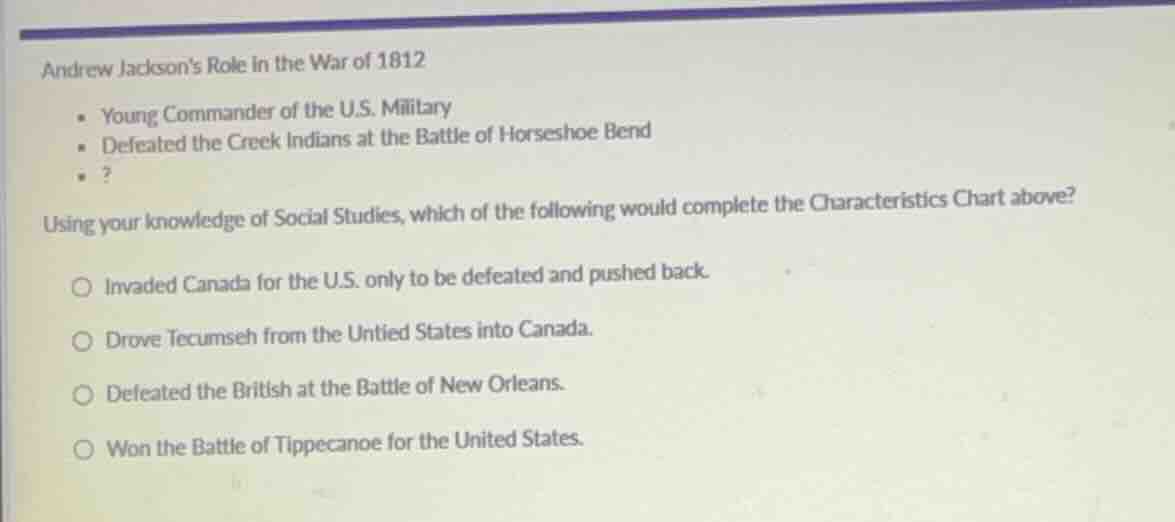 andrew jackson’s role in the war of 1812 - young commander of the u.s. …