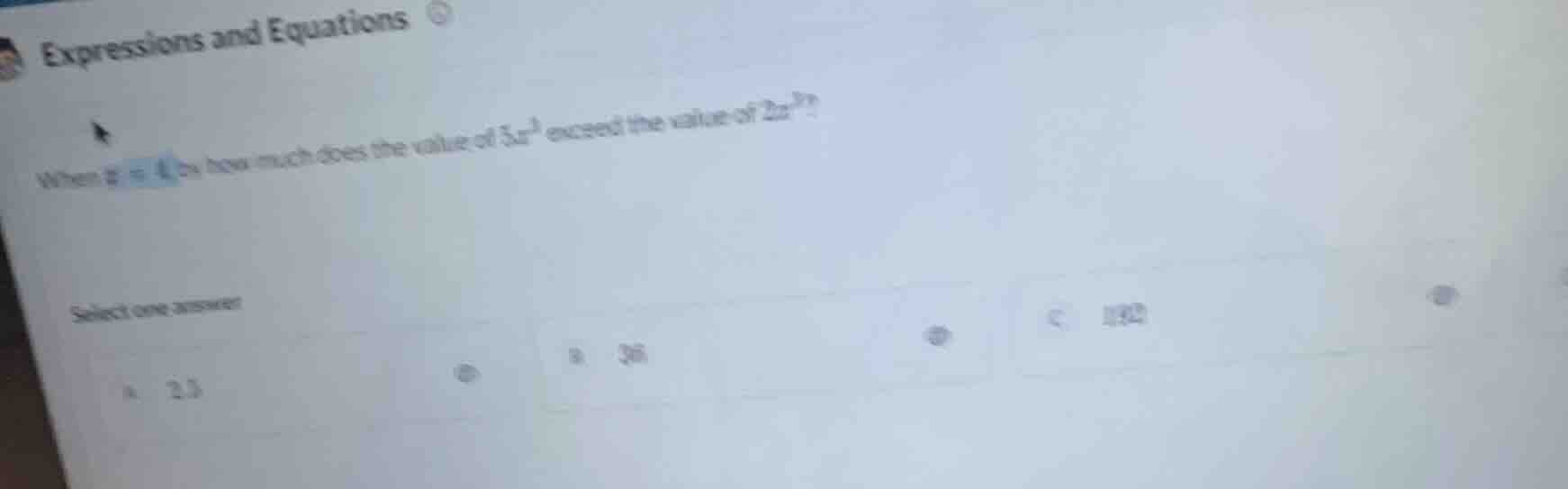 expressions and equations when x is 4, by how much does the value of 5x…