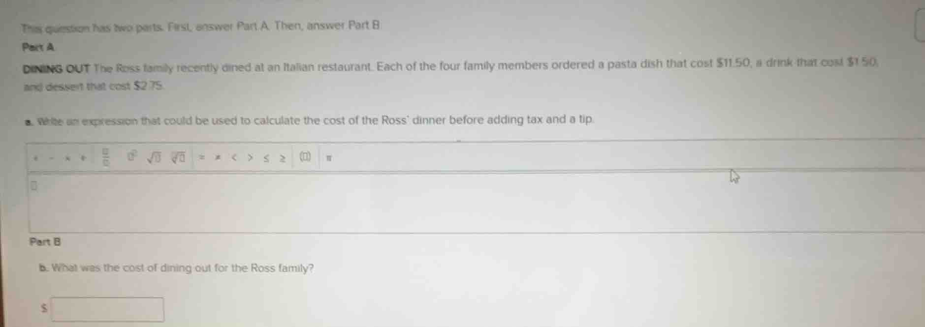 this question has two parts. first, answer part a. then, answer part b …