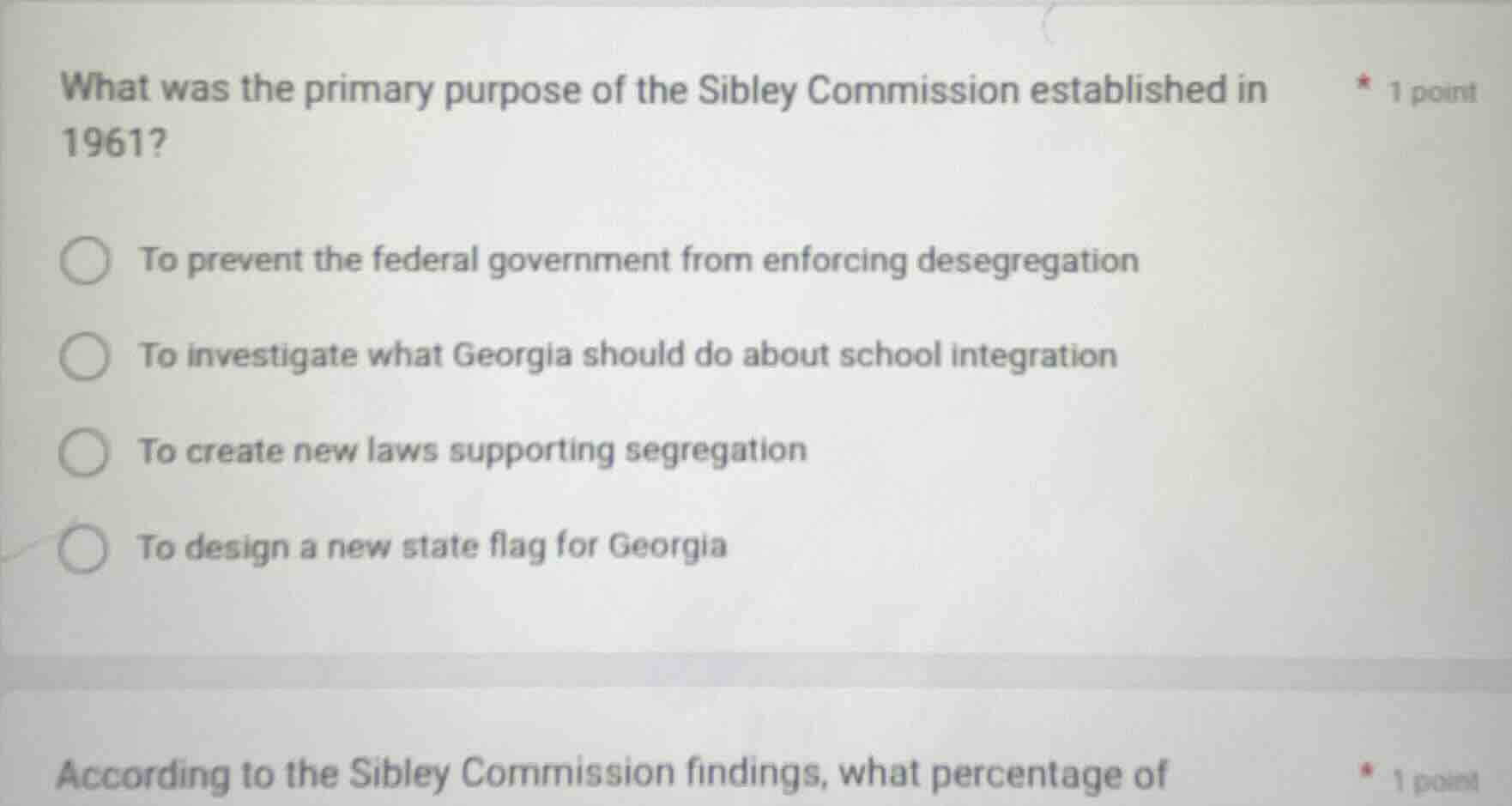 what was the primary purpose of the sibley commission established in 19…