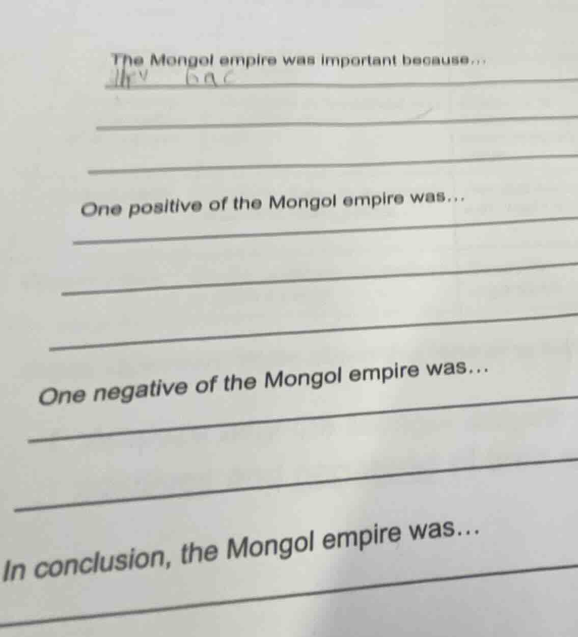 the mongol empire was important because... one positive of the mongol e…