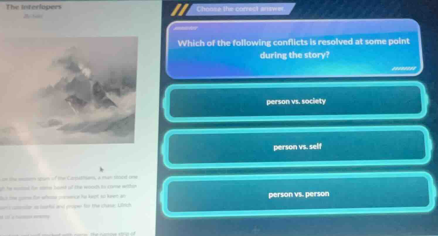 the interlopers choose the correct answer. which of the following confl…