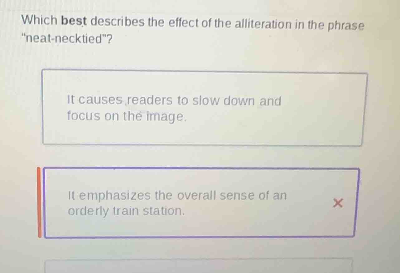 which best describes the effect of the alliteration in the phrase eat -…