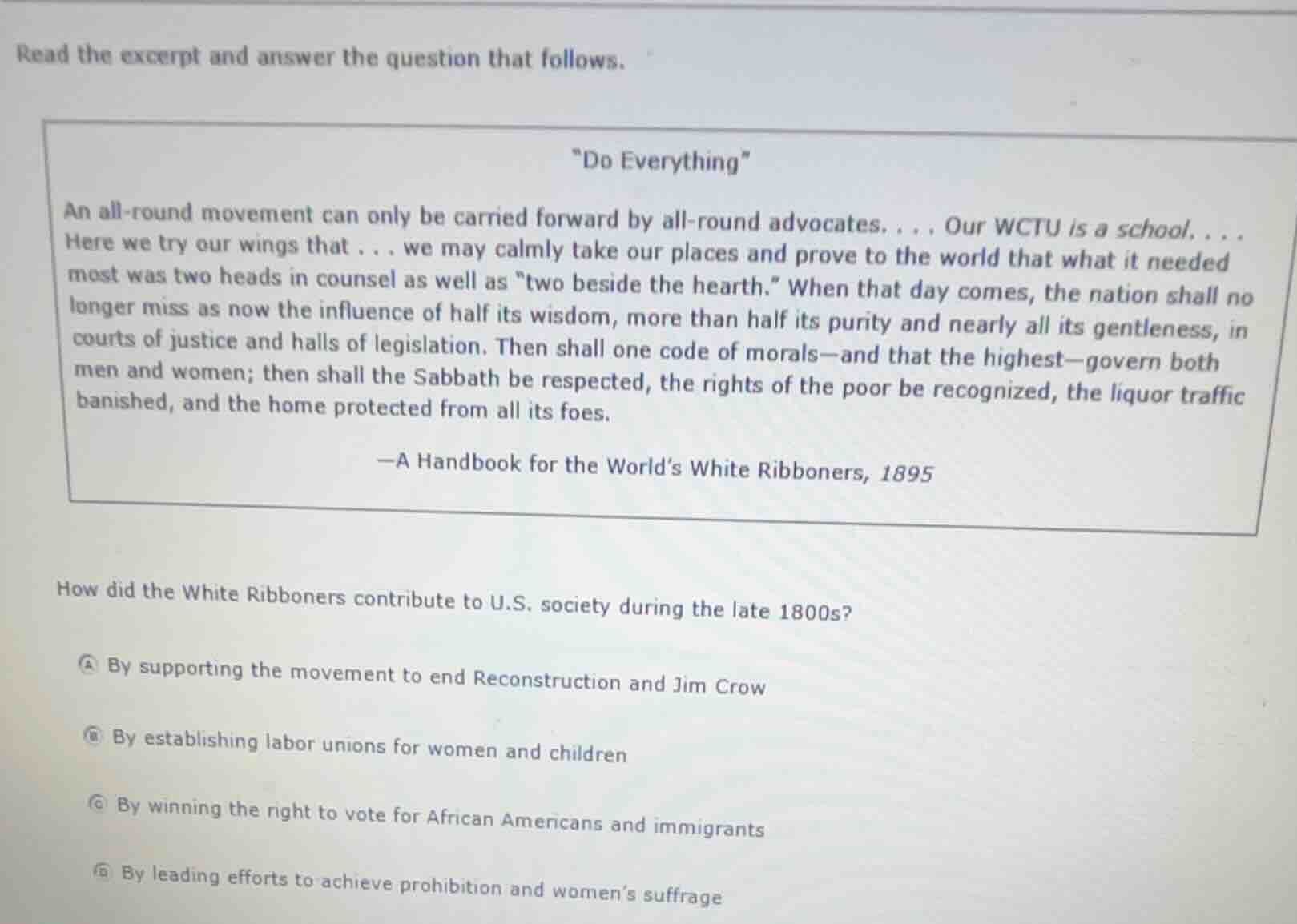 read the excerpt and answer the question that follows. \do everything\ …