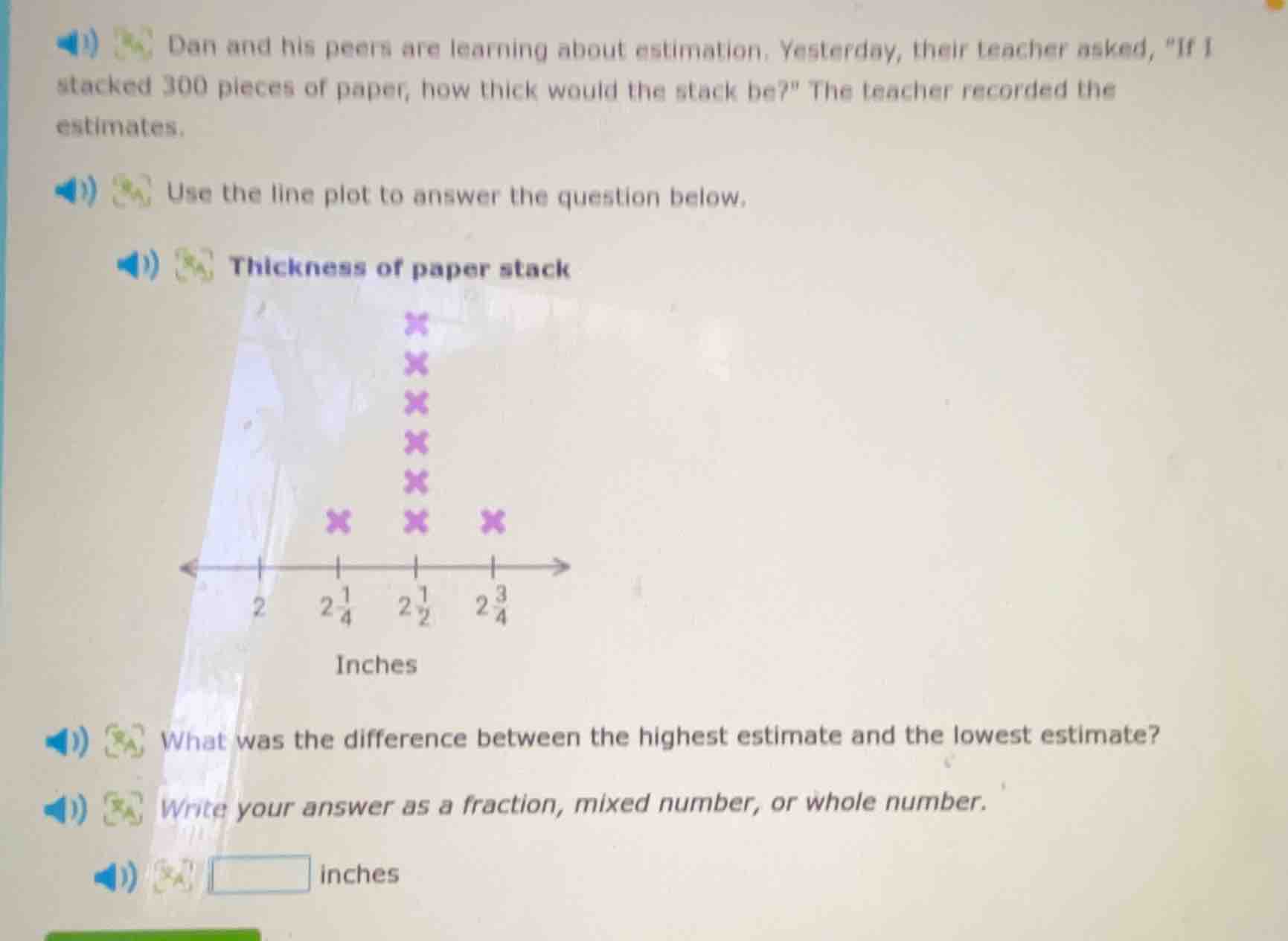 1) dan and his peers are learning about estimation. yesterday, their te…