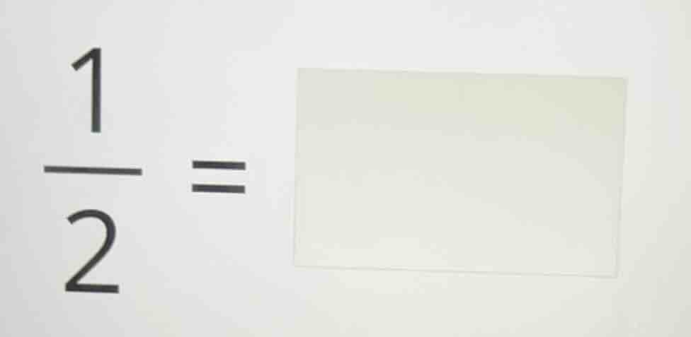 $\\frac{1}{2} = $