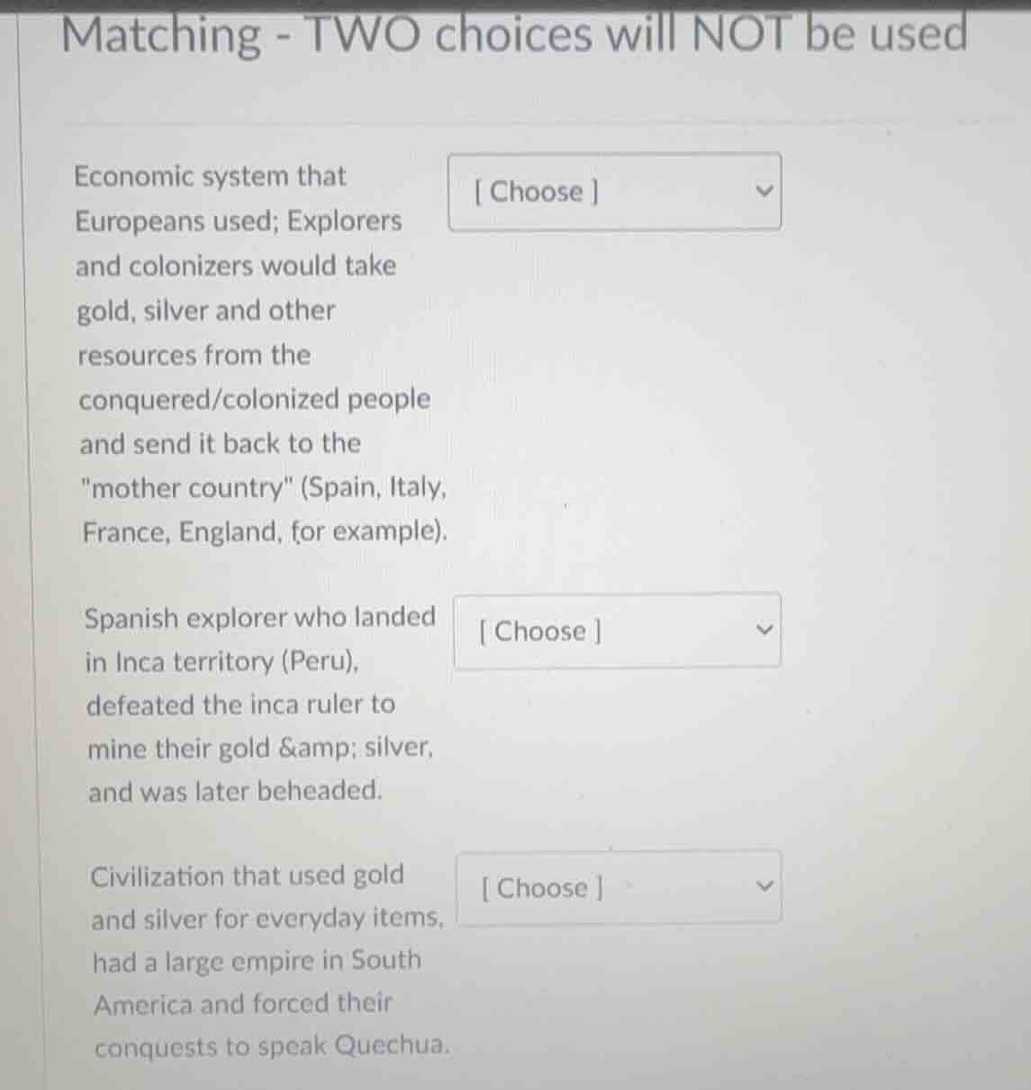 matching - two choices will not be used economic system that europeans …