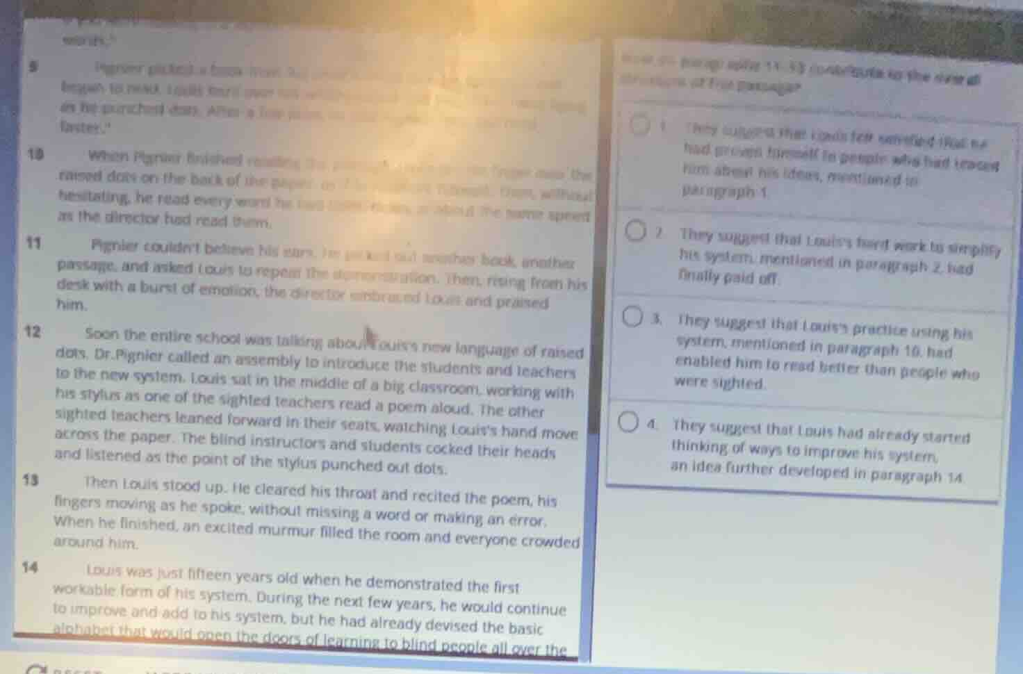 9 pignier picked a book from the shelf and sat down to read. i could te…