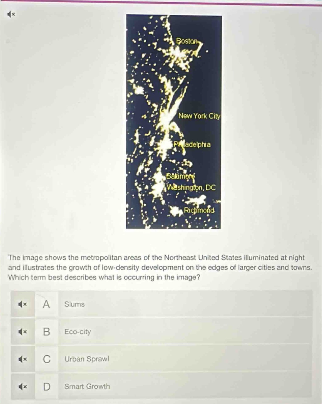 the image shows the metropolitan areas of the northeast united states i…