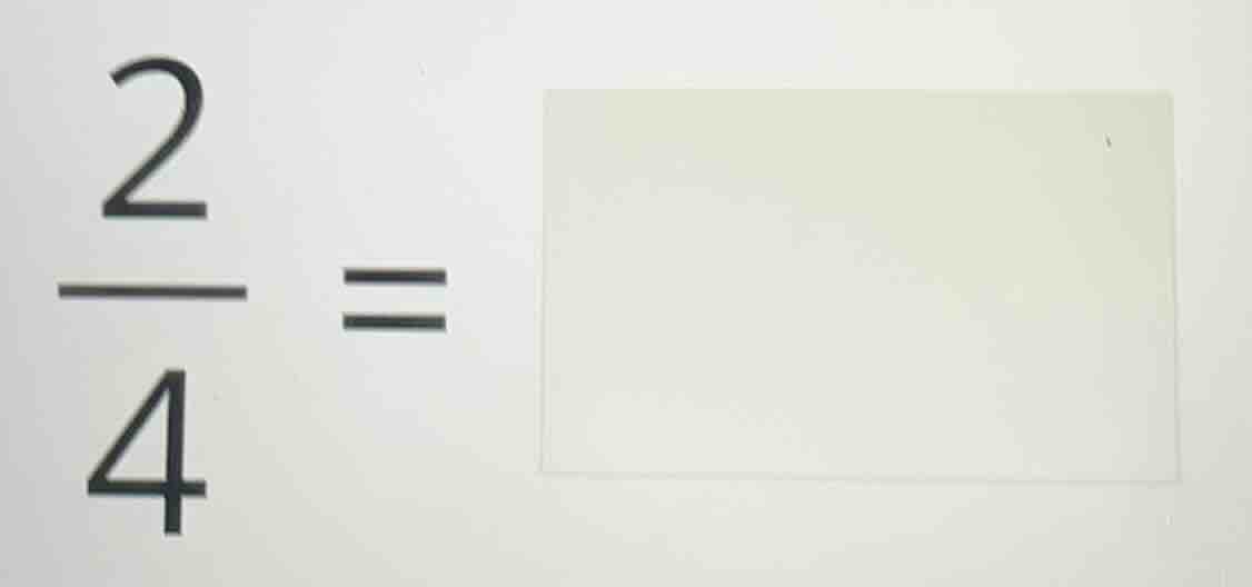 (\frac{2}{4} = square)