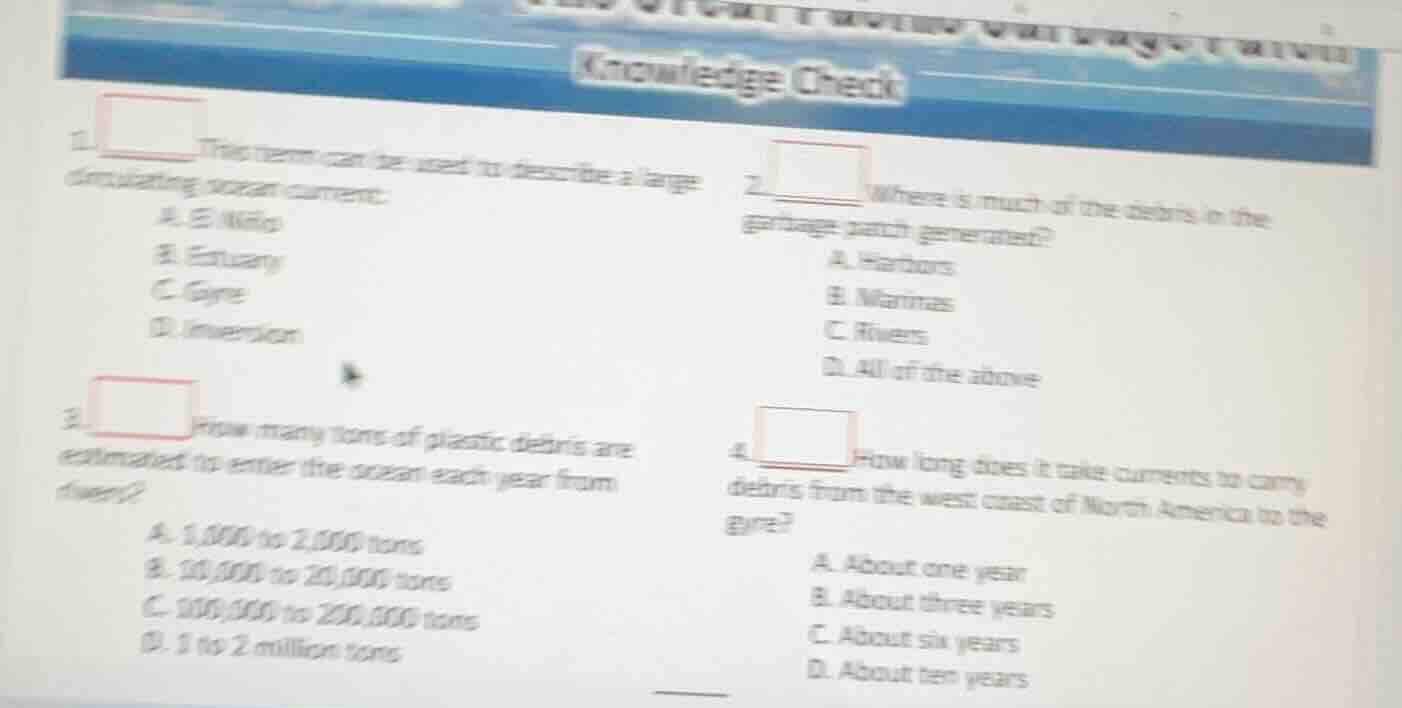 knowledge check 1. this term can be used to describe a large circulatin…