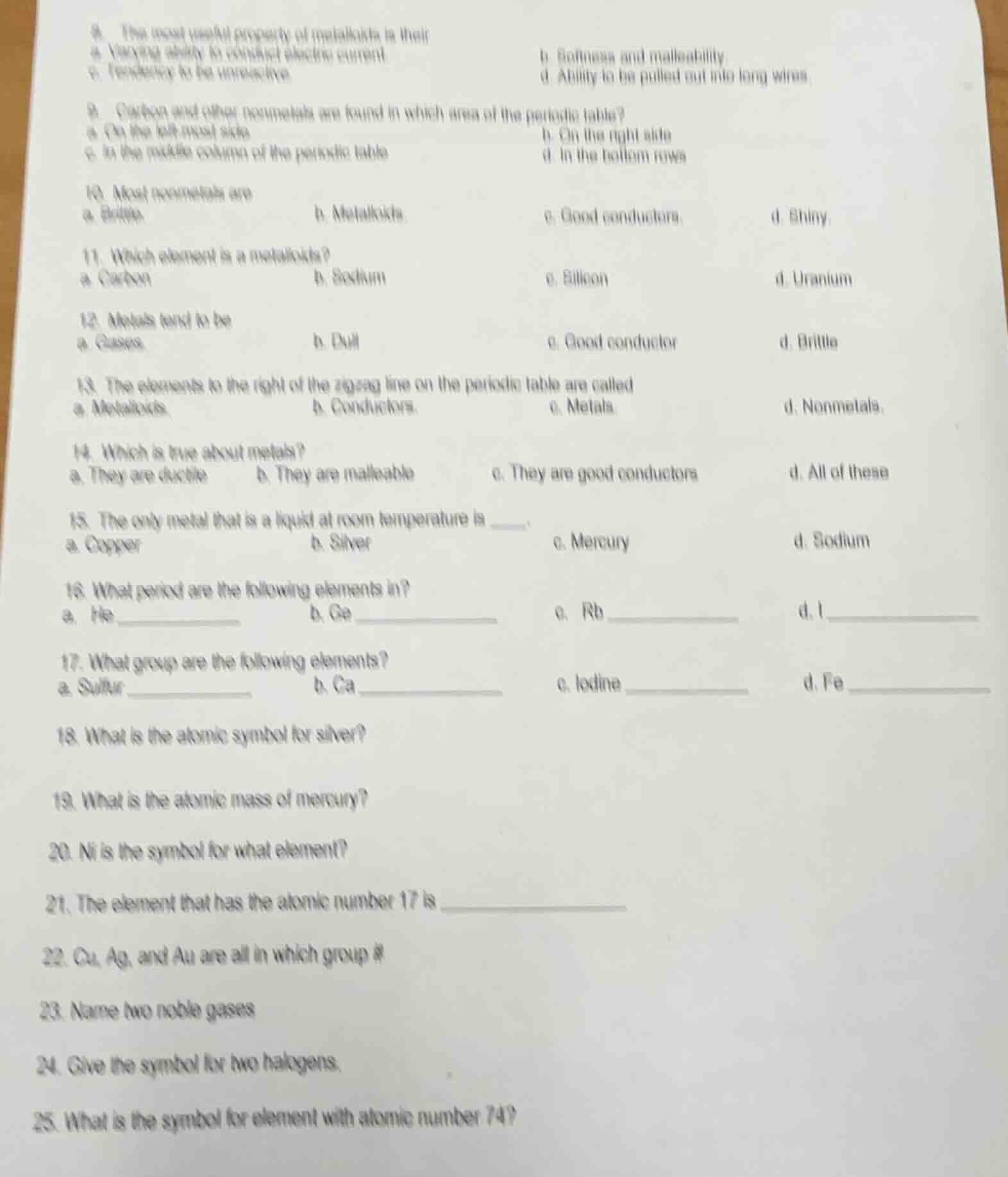 8. the most useful property of metalloids is their a. varying ability t…