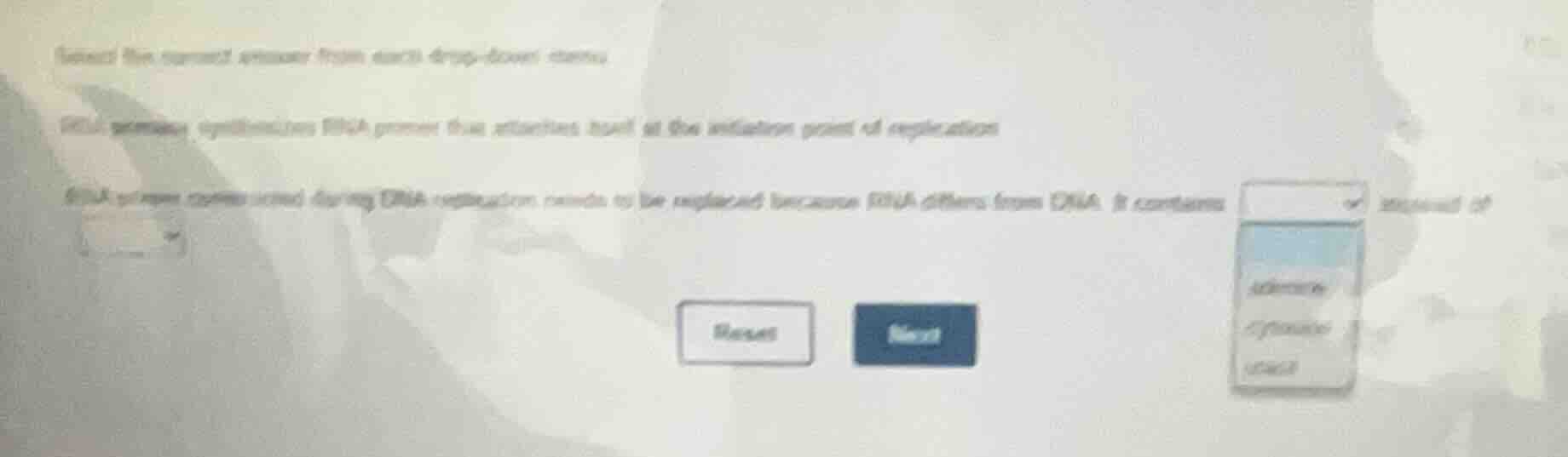 select the correct answer from each drop - down menu. dna polymerase sy…