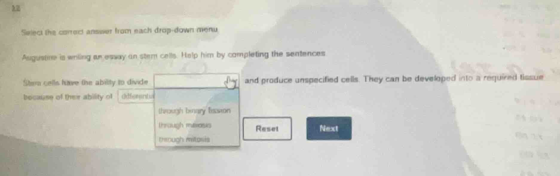 1.2 select the correct answer from each drop - down menu augustine is w…