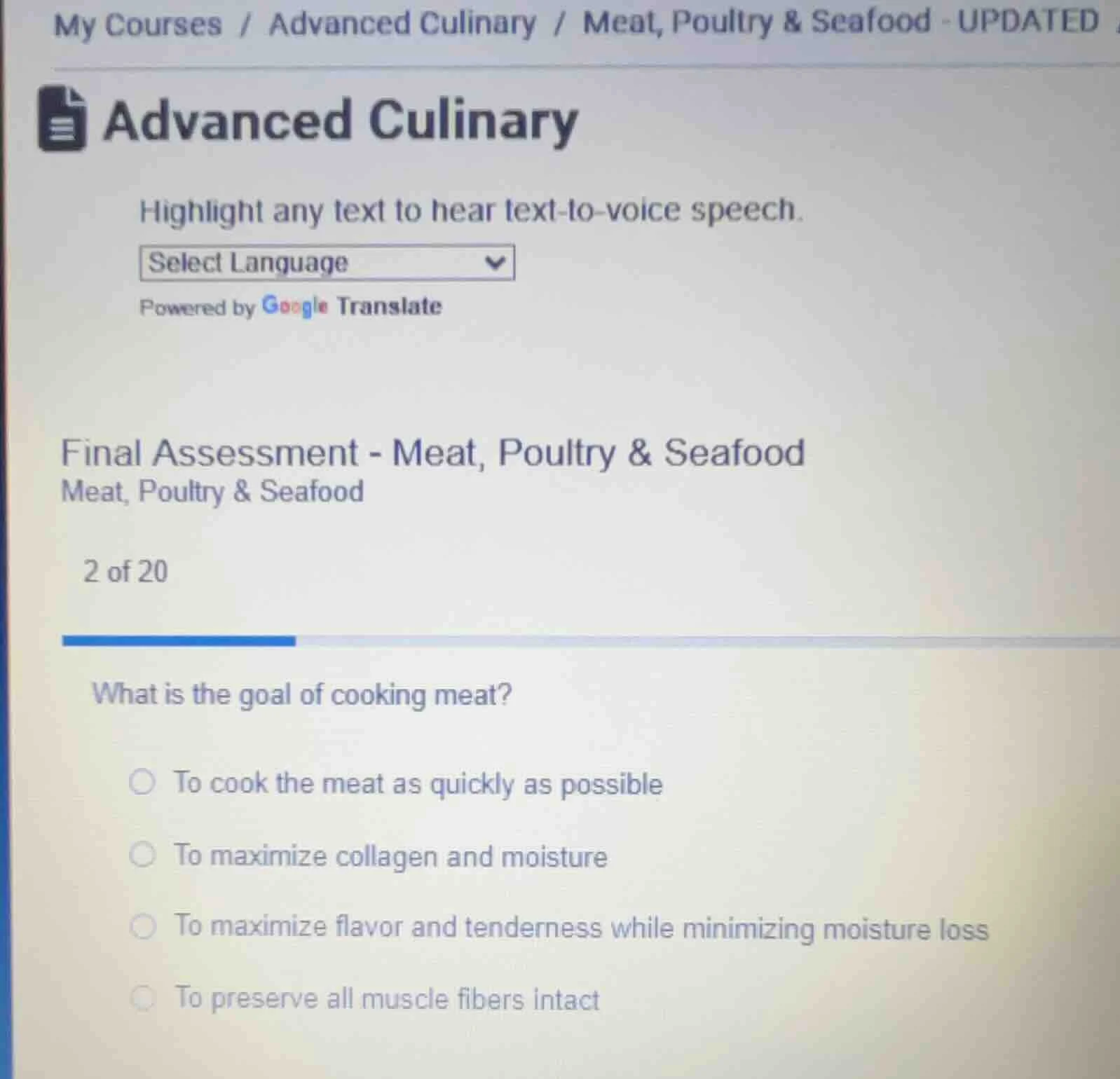 my courses / advanced culinary / meat, poultry & seafood - updated adva…