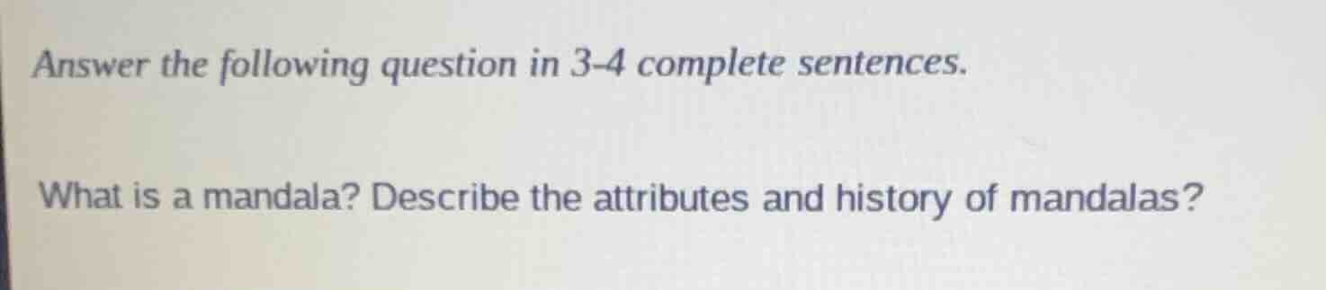 answer the following question in 3-4 complete sentences. what is a mand…