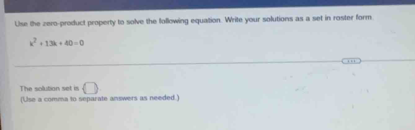 use the zero - product property to solve the following equation. write …