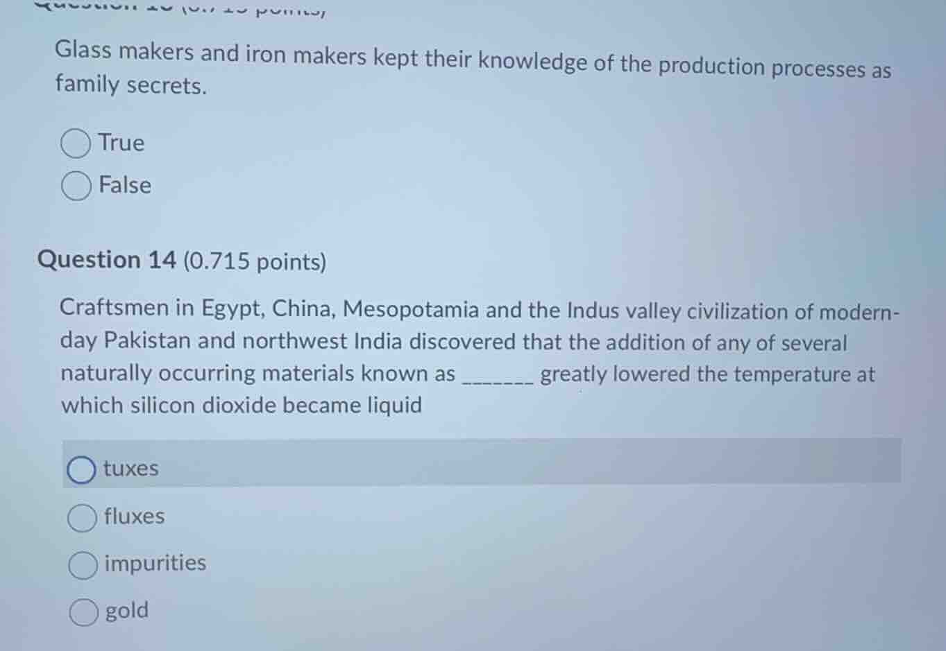 glass makers and iron makers kept their knowledge of the production pro…