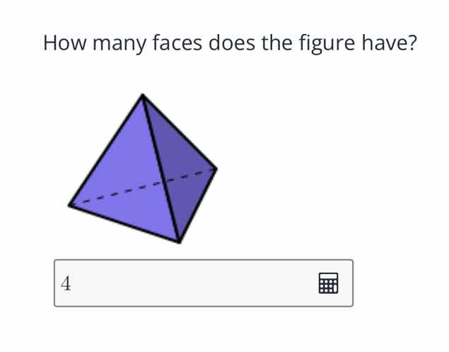 how many faces does the figure have? 4