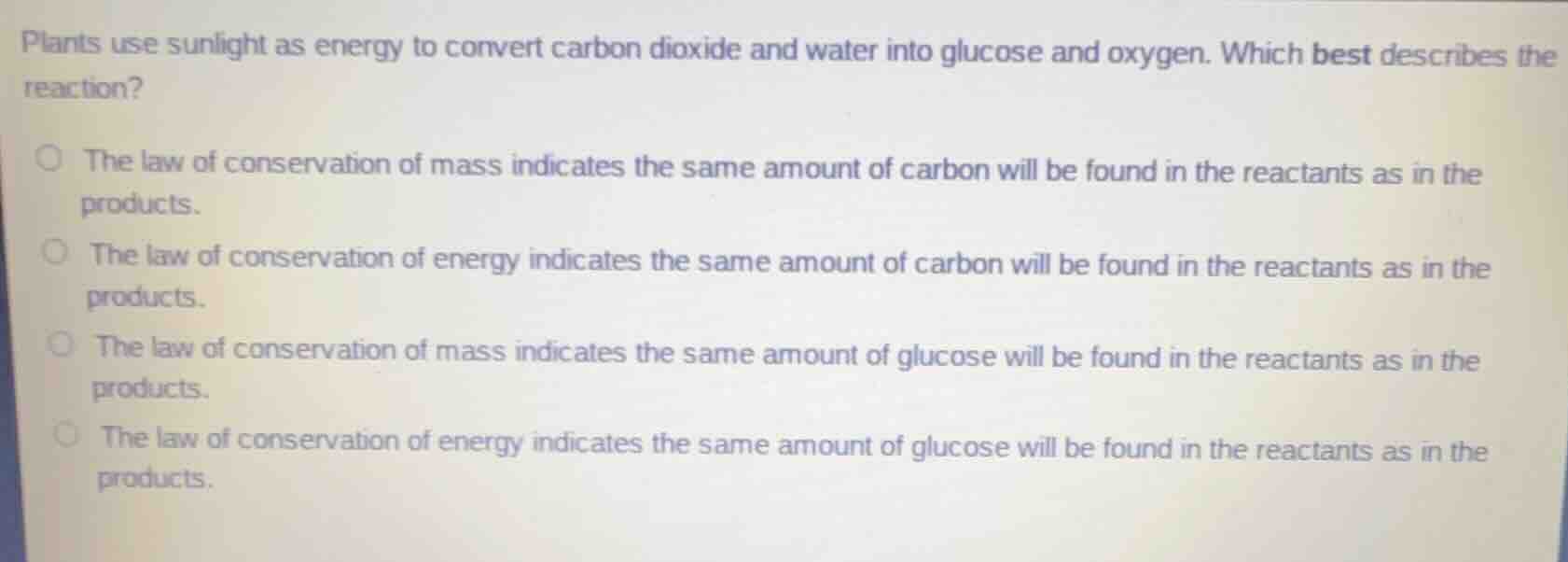 plants use sunlight as energy to convert carbon dioxide and water into …
