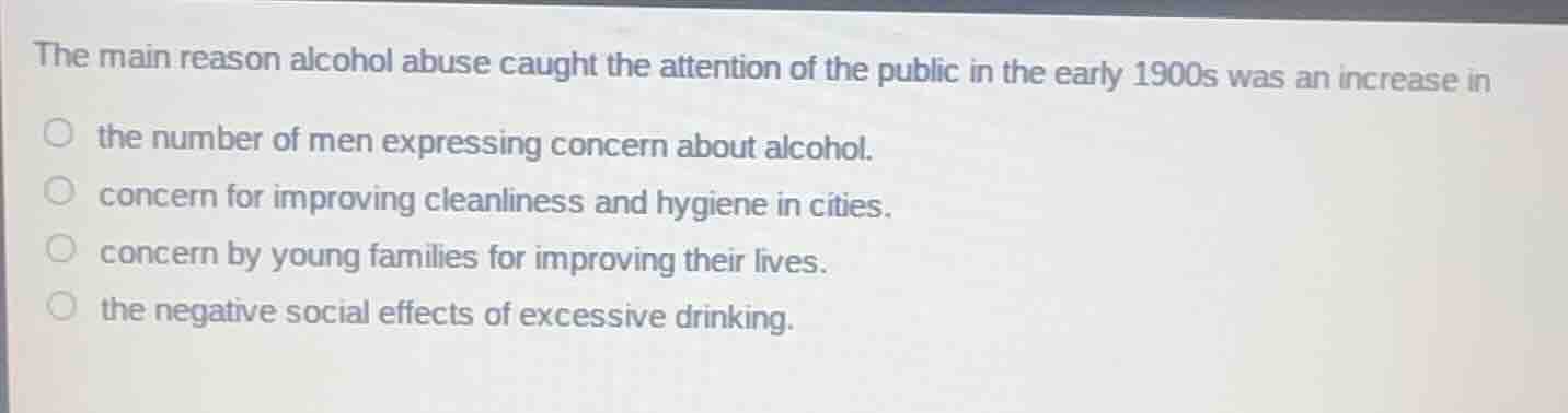 the main reason alcohol abuse caught the attention of the public in the…