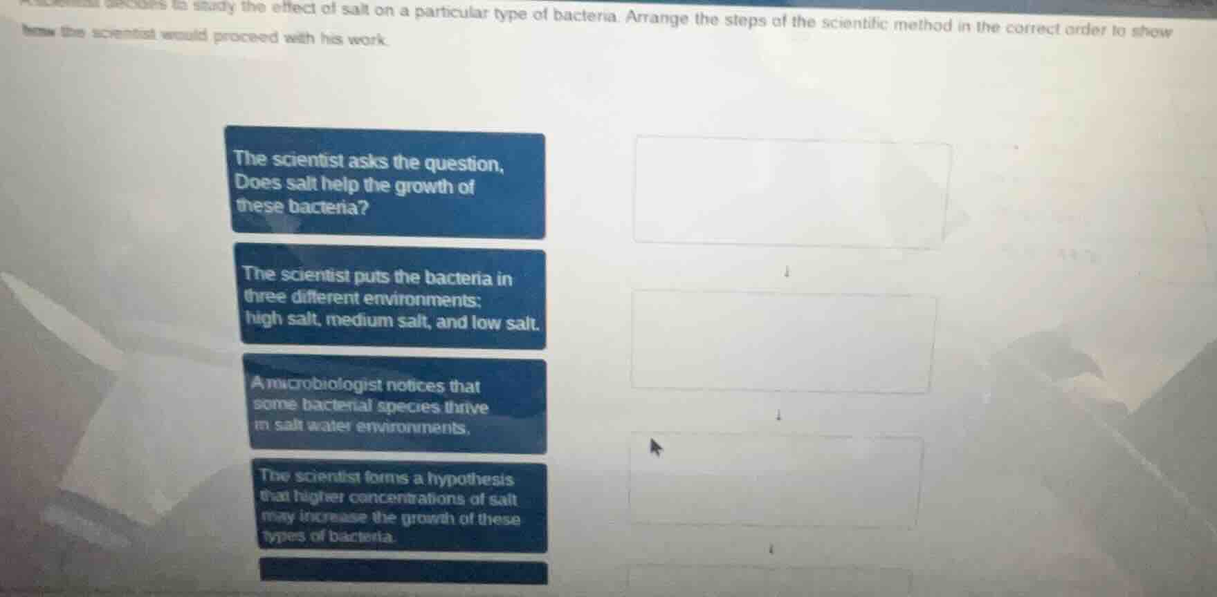 a scientist decides to study the effect of salt on a particular type of…