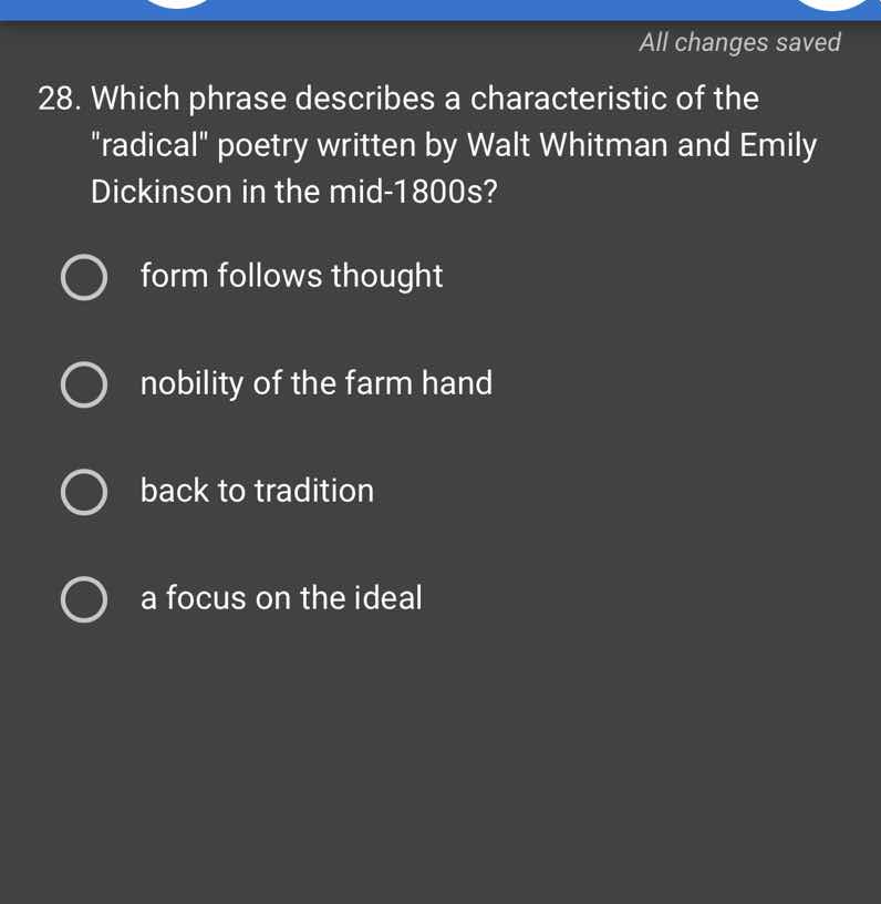 28. which phrase describes a characteristic of the adical\ poetry writt…