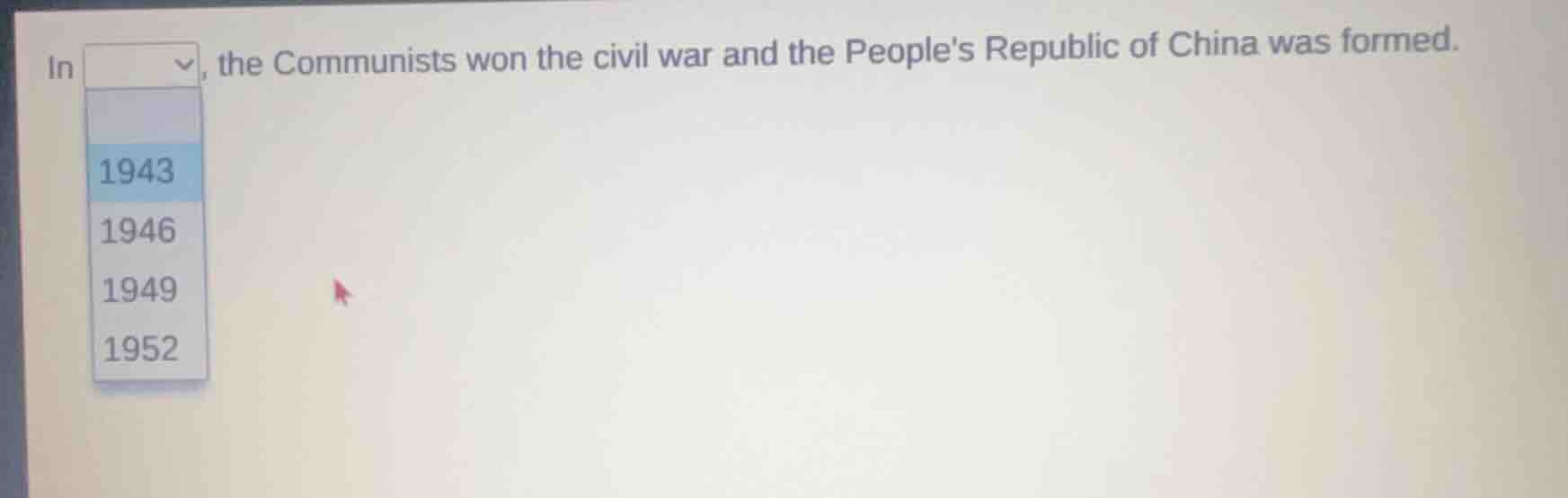 in , the communists won the civil war and the peoples republic of china…