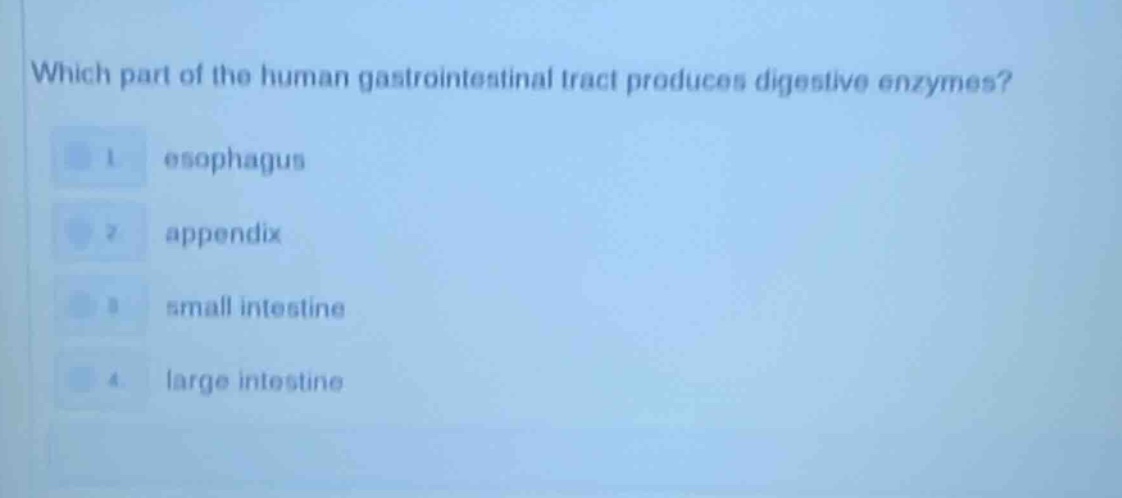 which part of the human gastrointestinal tract produces digestive enzym…