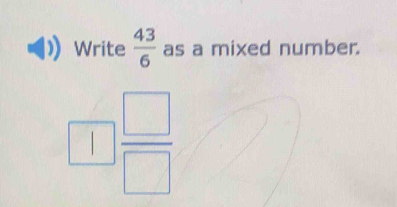 write \\(\\frac{43}{6}\\) as a mixed number.