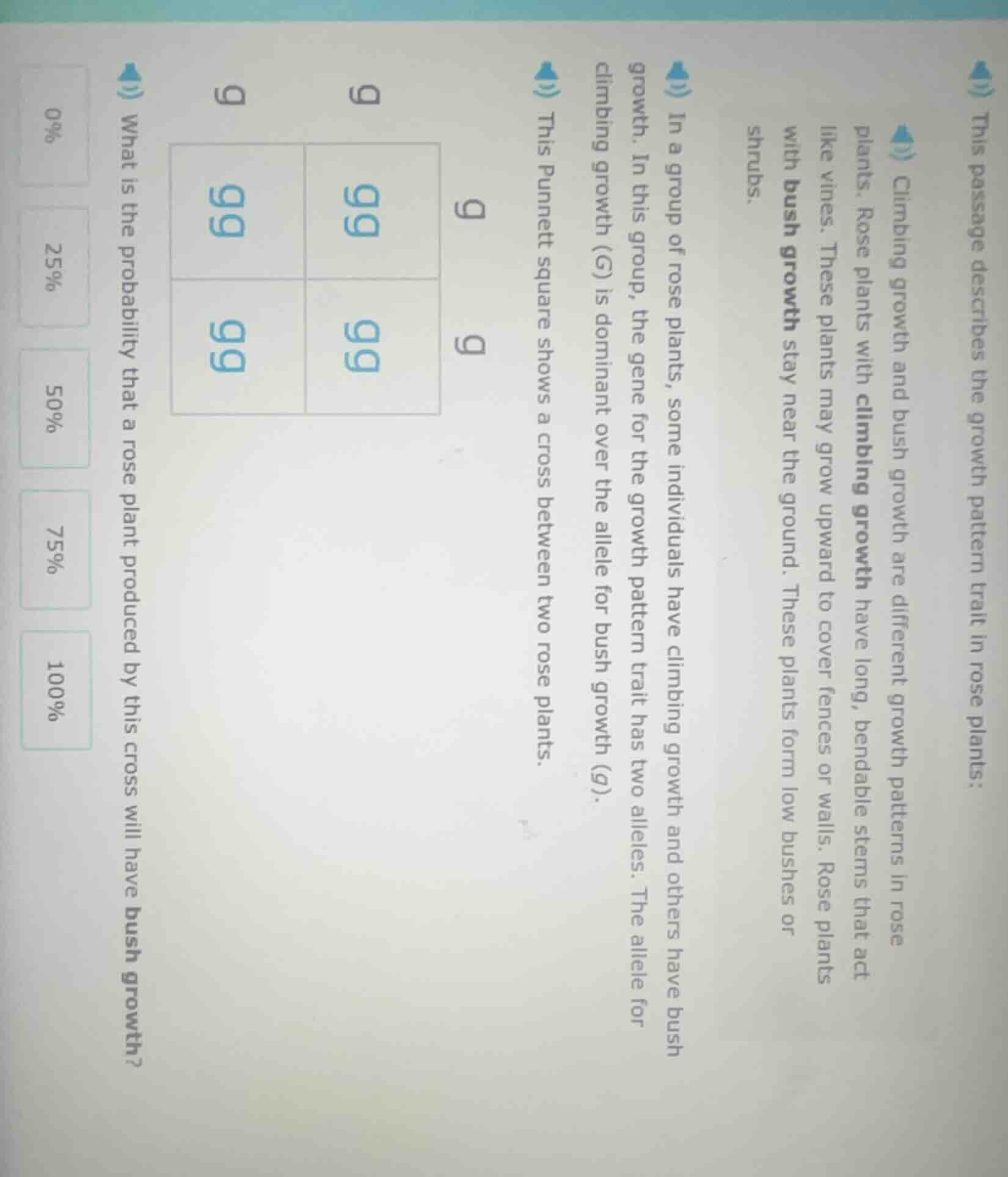 this passage describes the growth pattern trait in rose plants: climbin…