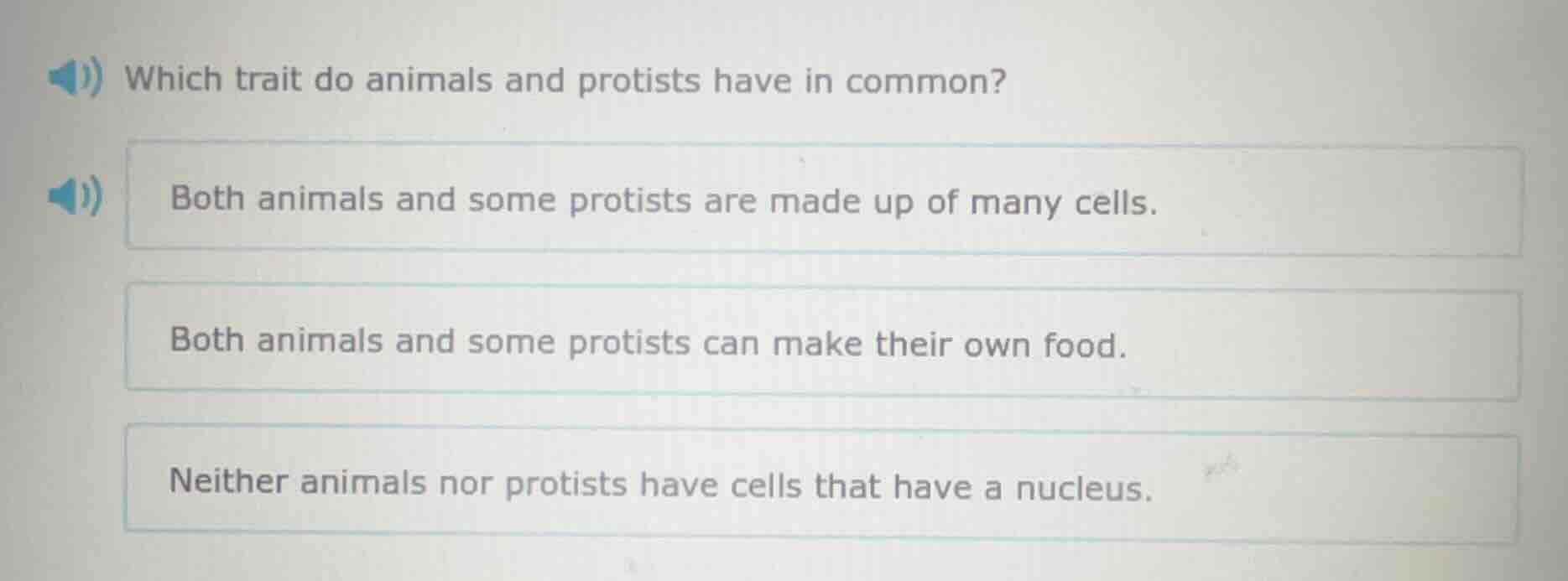 which trait do animals and protists have in common? both animals and so…