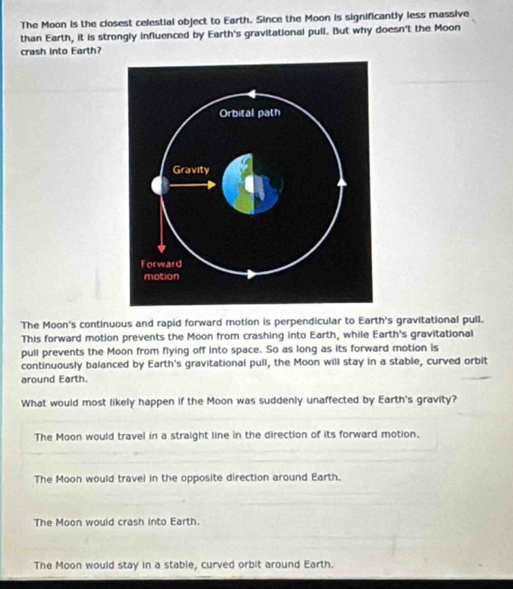 the moon is the closest celestial object to earth. since the moon is si…