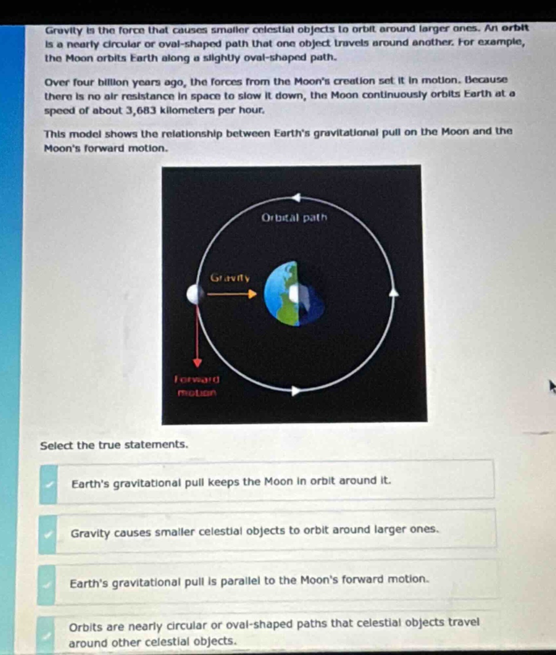 gravity is the force that causes smaller celestial objects to orbit aro…