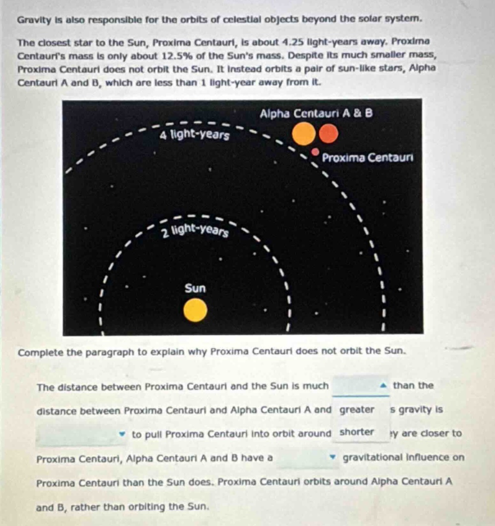 gravity is also responsible for the orbits of celestial objects beyond …