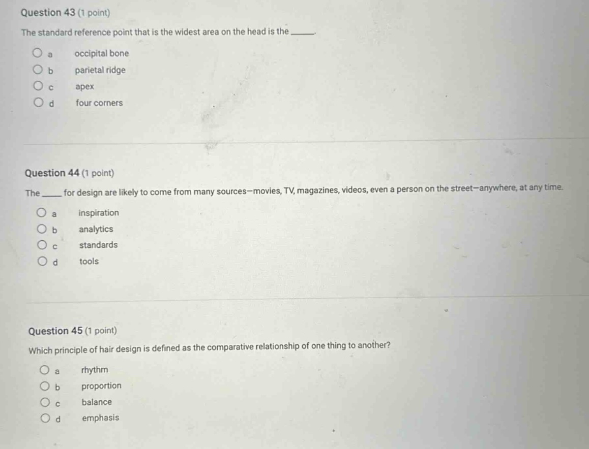 question 43 (1 point) the standard reference point that is the widest a…