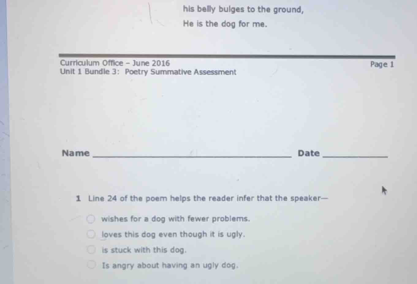 his belly bulges to the ground, he is the dog for me. curriculum office…