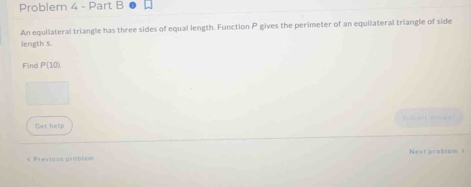 problem 4 - part b an equilateral triangle has three sides of equal len…