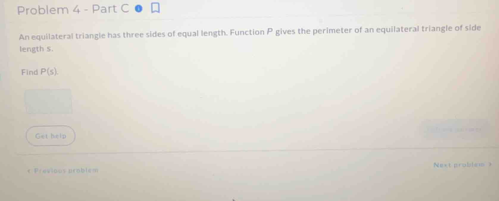problem 4 - part c an equilateral triangle has three sides of equal len…