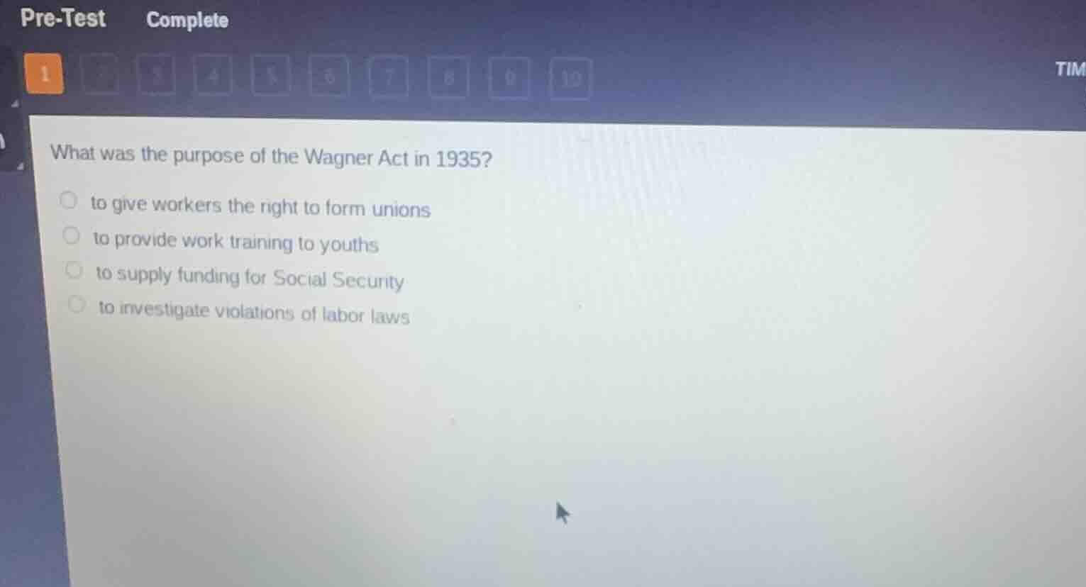 what was the purpose of the wagner act in 1935? to give workers the rig…