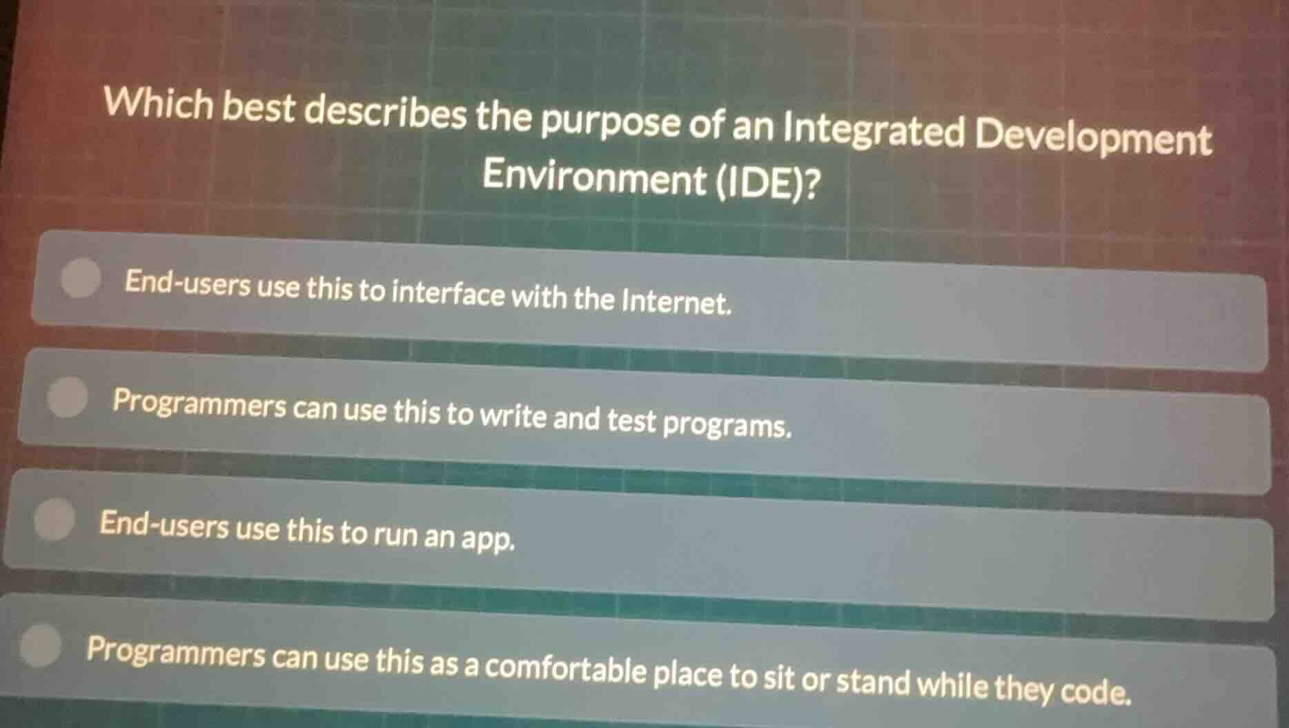 which best describes the purpose of an integrated development environme…