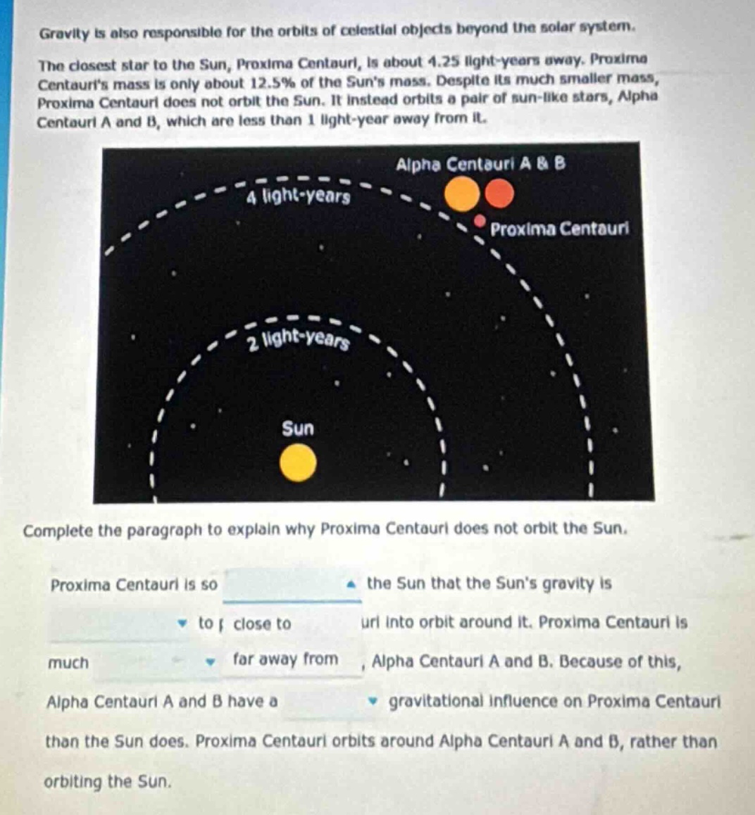 gravity is also responsible for the orbits of celestial objects beyond …