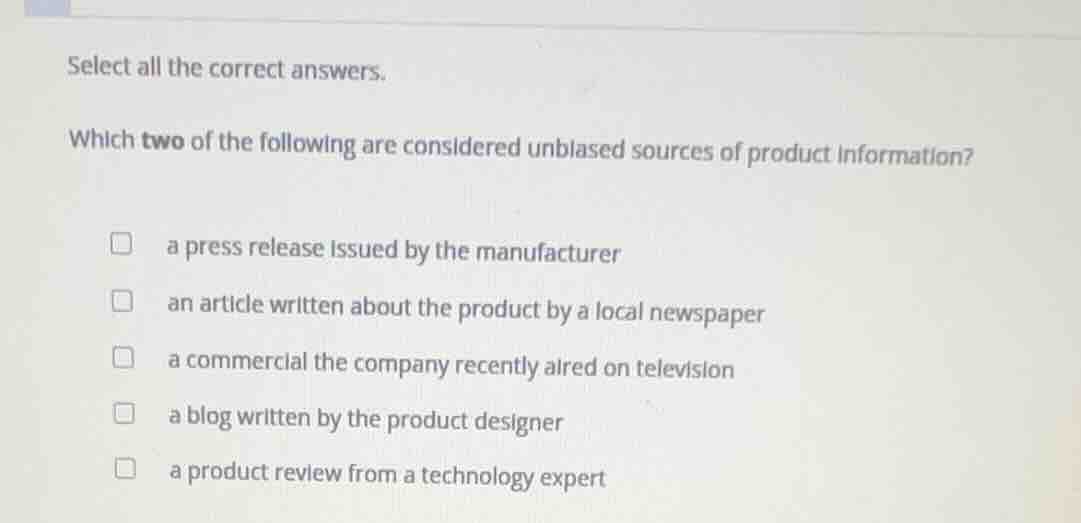 select all the correct answers. which two of the following are consider…