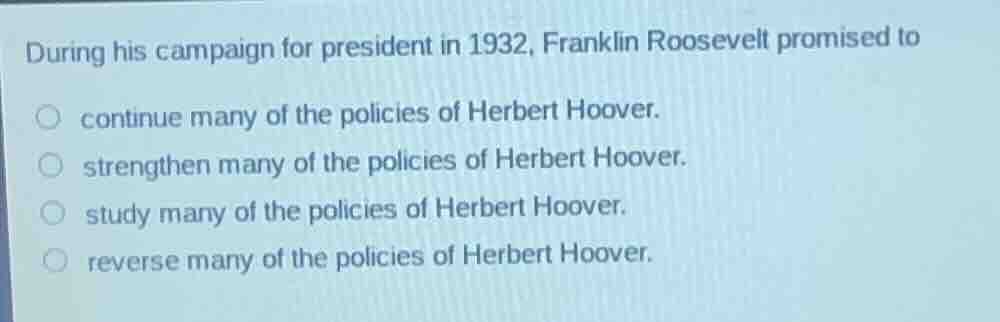 during his campaign for president in 1932, franklin roosevelt promised …