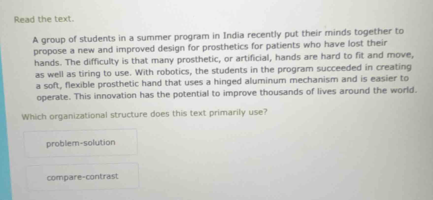 read the text. a group of students in a summer program in india recentl…