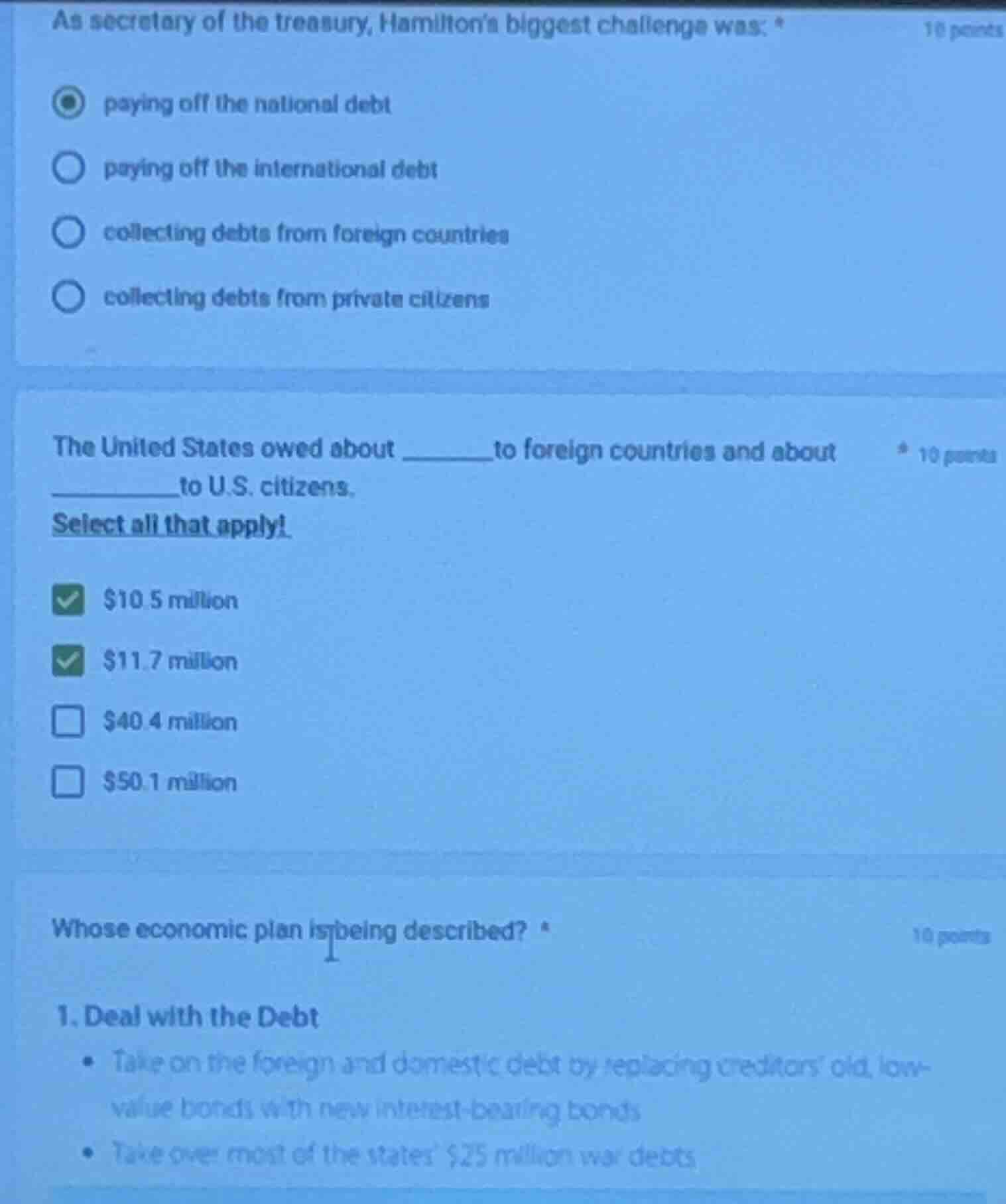 as secretary of the treasury, hamilton’s biggest challenge was: * payin…