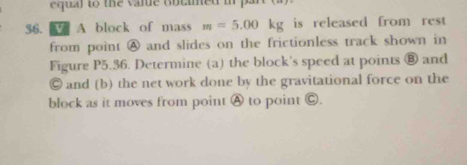 56. a block of mass ( m = 5.00 , \text{kg} ) is released from rest from…